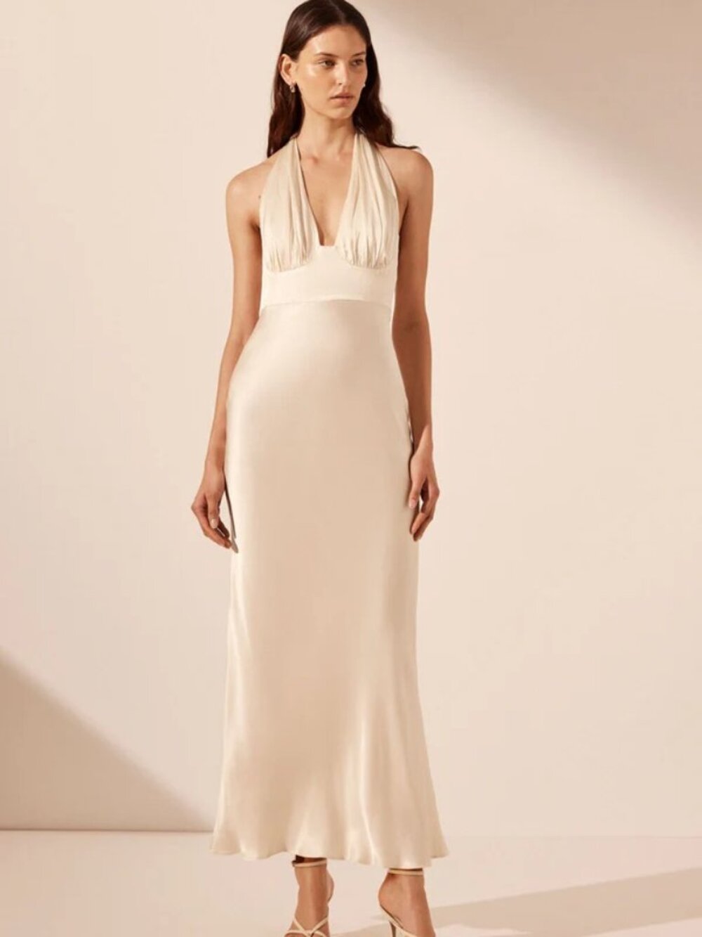 Shona Joy La Lune Halter Midi Dress (US 6)